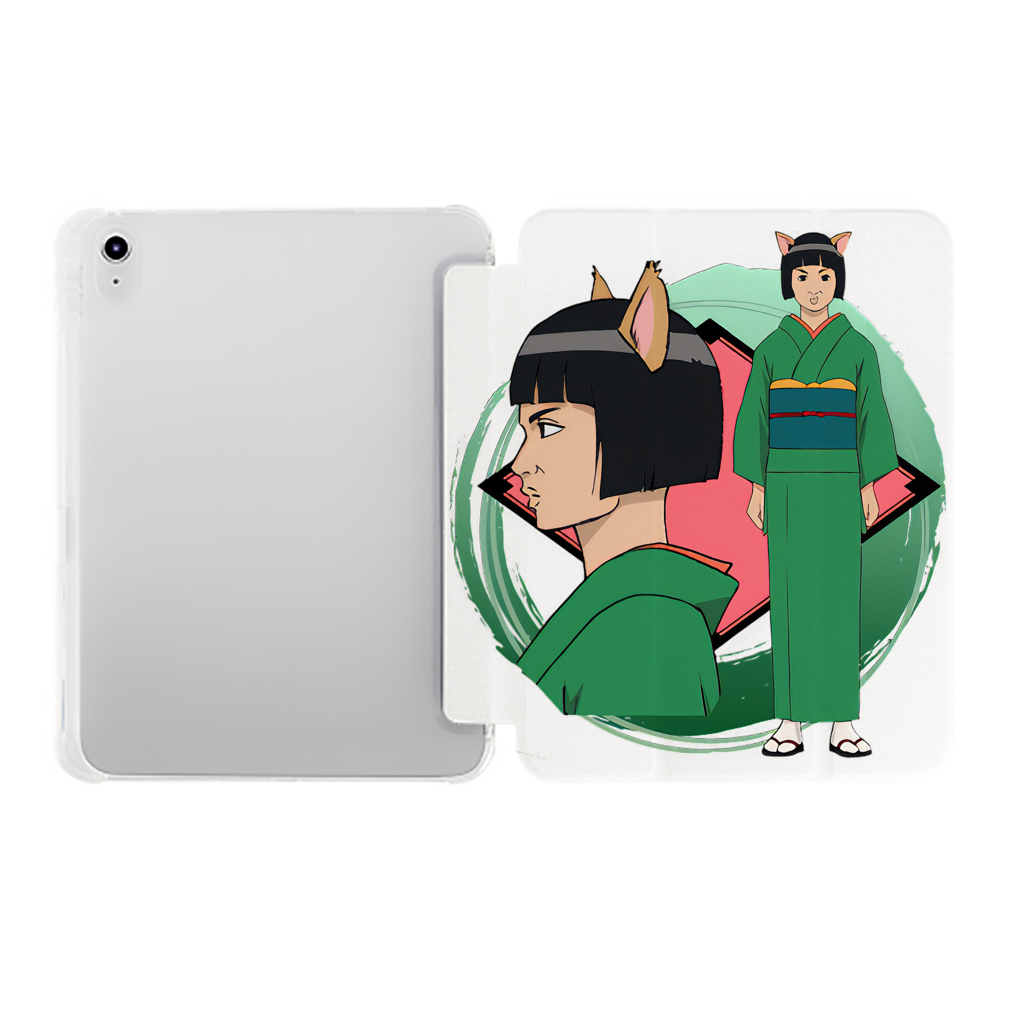 （画像用） ぎんたま 坂田銀時（さかたぎんとき） 神楽 志村新八（しむら しんぱち） GINTAMA Sakata Gintoki Kagura Shimura Shinpachi IPad ケース ペン収納付き 三つ折りスタンド PUレザー×シリコン 対応機種9.5/10.5/10.9インチ